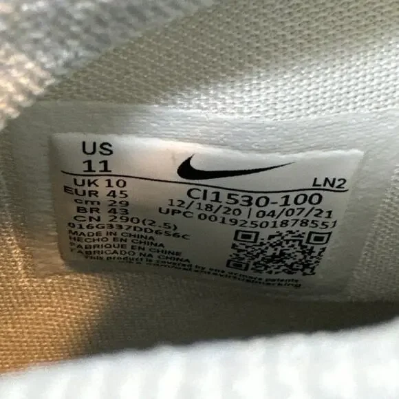 Nike Alpha Menace Elite 2 Flyknit White Football Cleats Mens Size 11 CI1530-100 - Picture 11 of 11